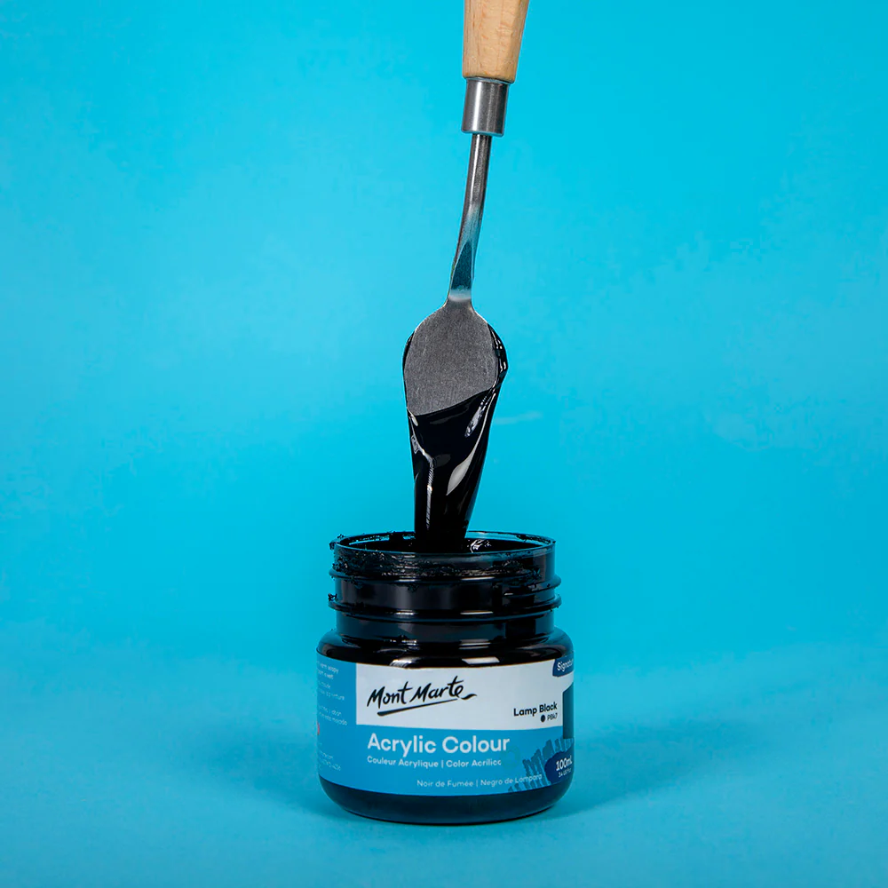 Acrylic Colour Paint Signature 100ml - Lamp Black - Image 2