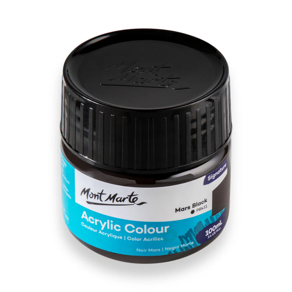 Acrylic Colour Paint Signature 100ml - Mars Black - Image 3