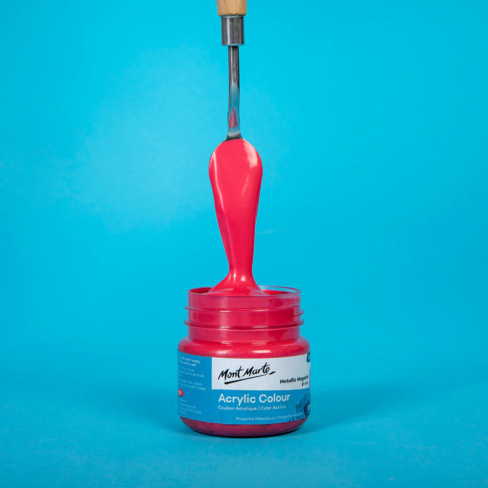 Acrylic Colour Paint Signature 100ml - Metallic Magenta - Image 2