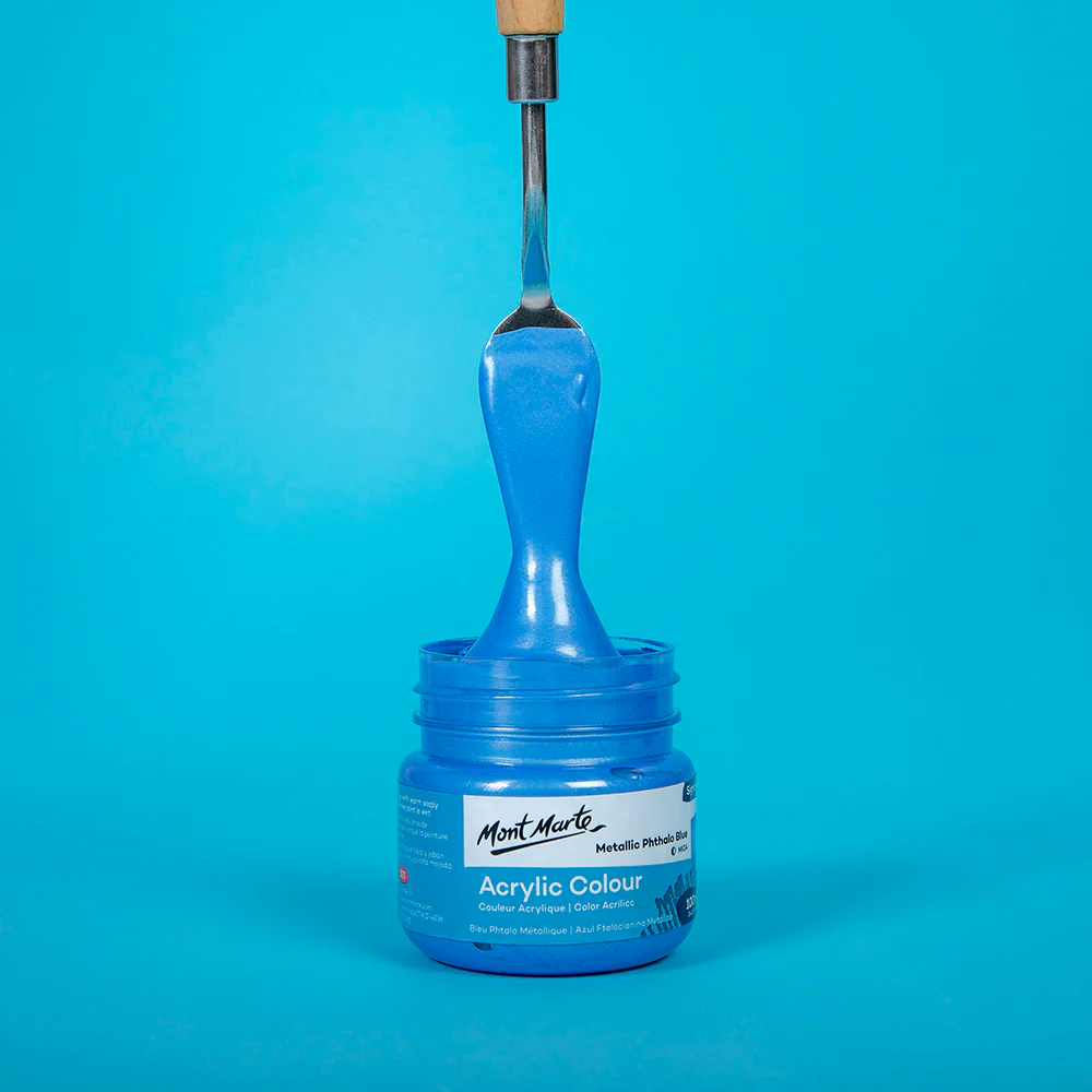 Acrylic Colour Paint Signature 100ml - Metallic Phthalo Blue - Image 2