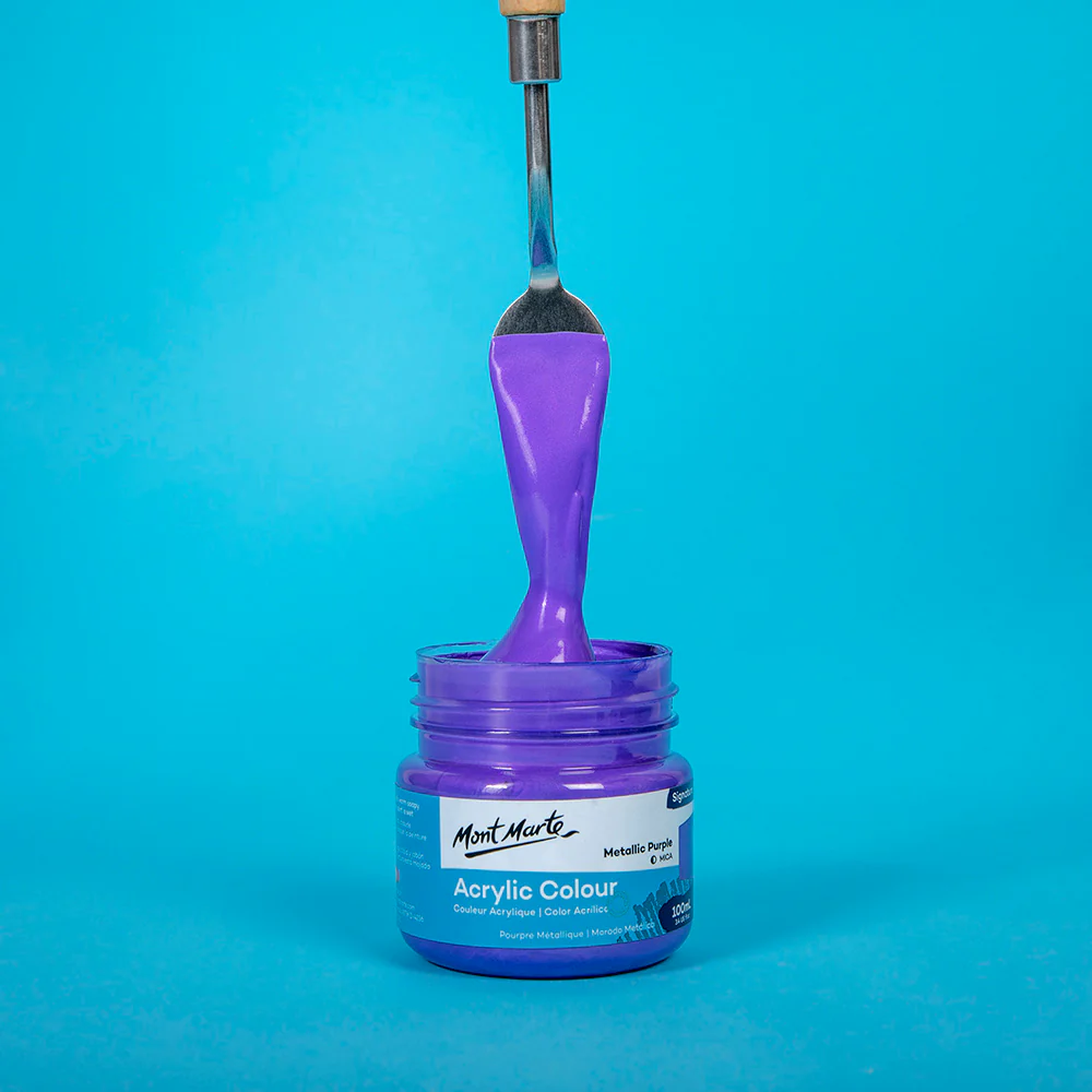 Acrylic Colour Paint Signature 100ml - Metallic Purple - Image 2