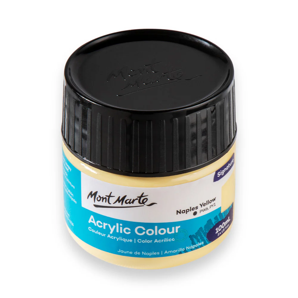 Acrylic Colour Paint Signature 100ml - Naples Yellow - Image 4