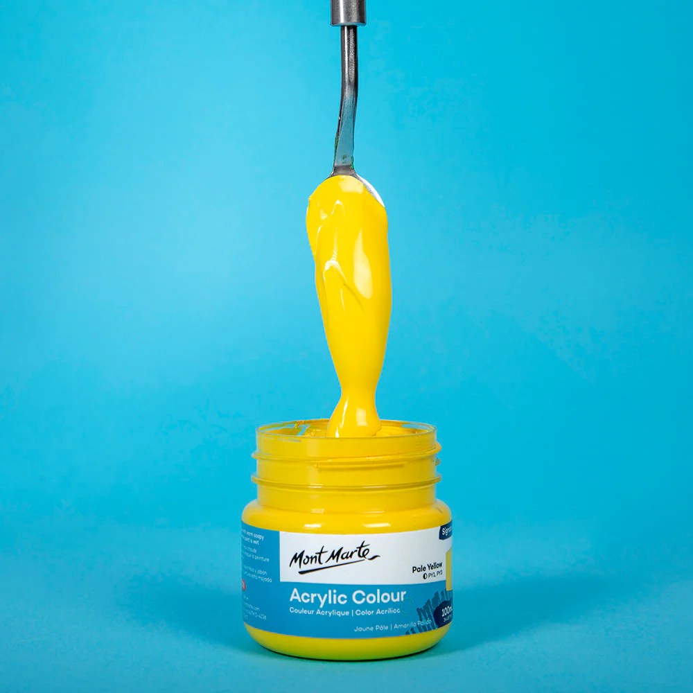 Acrylic Colour Paint Signature 100ml - Pale Yellow - Image 2