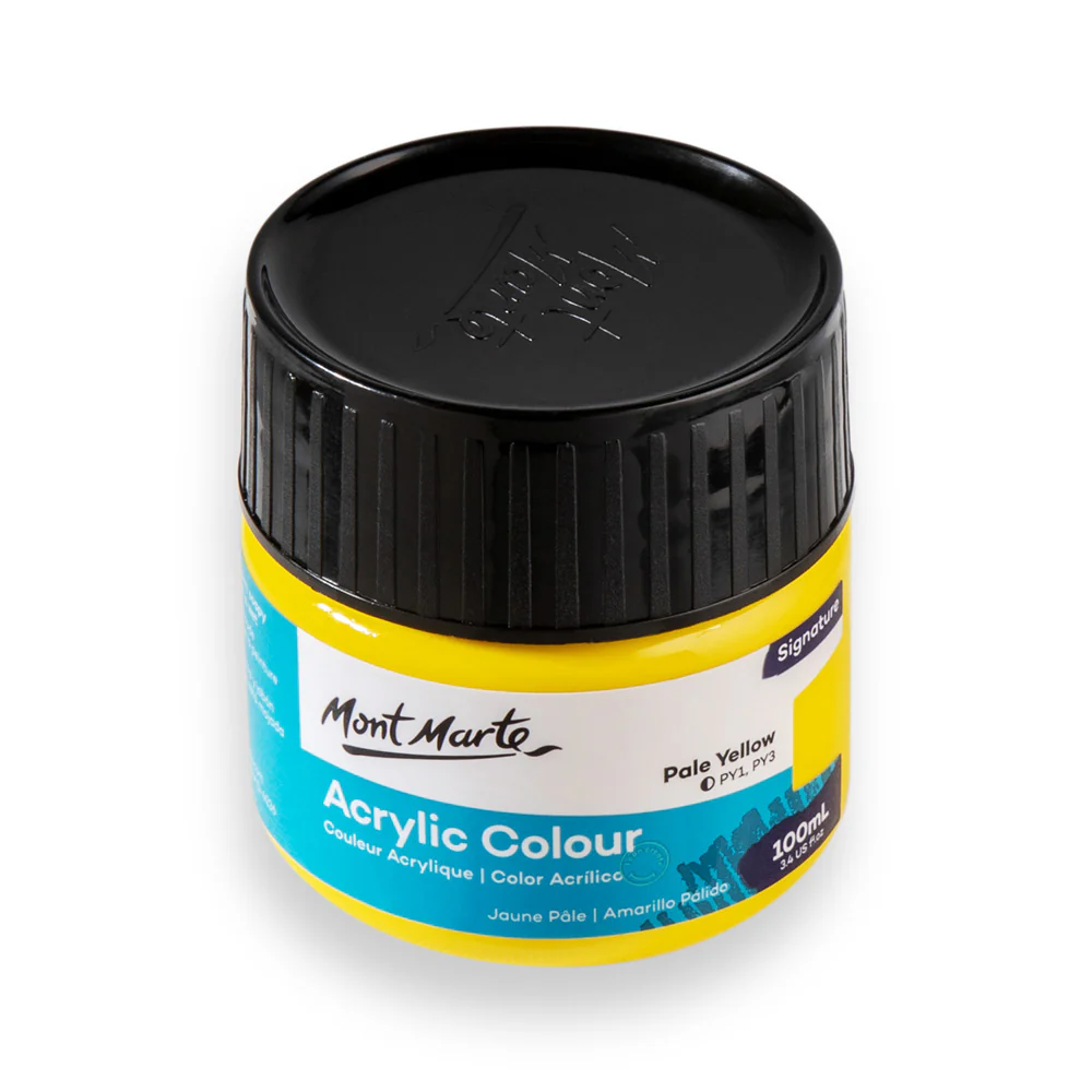 Acrylic Colour Paint Signature 100ml - Pale Yellow - Image 4