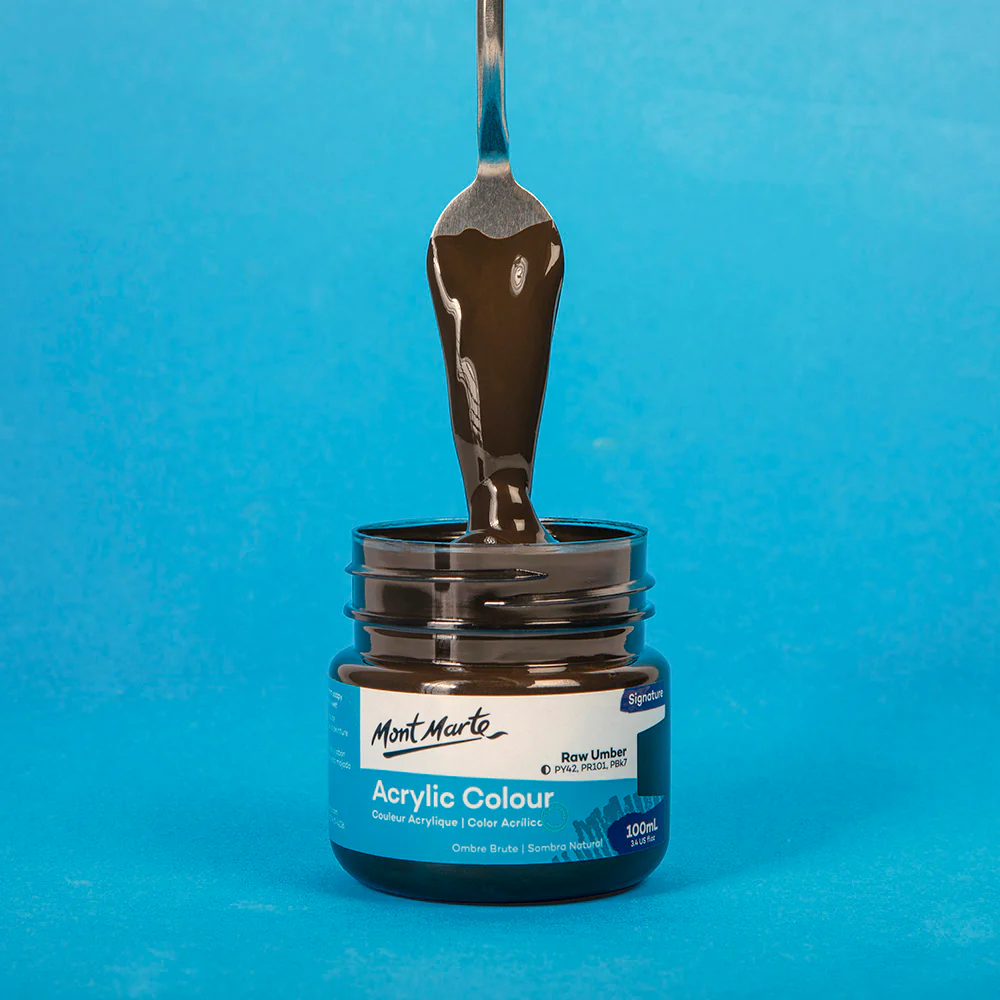 Acrylic Colour Paint Signature 100ml - Raw Umber - Image 2