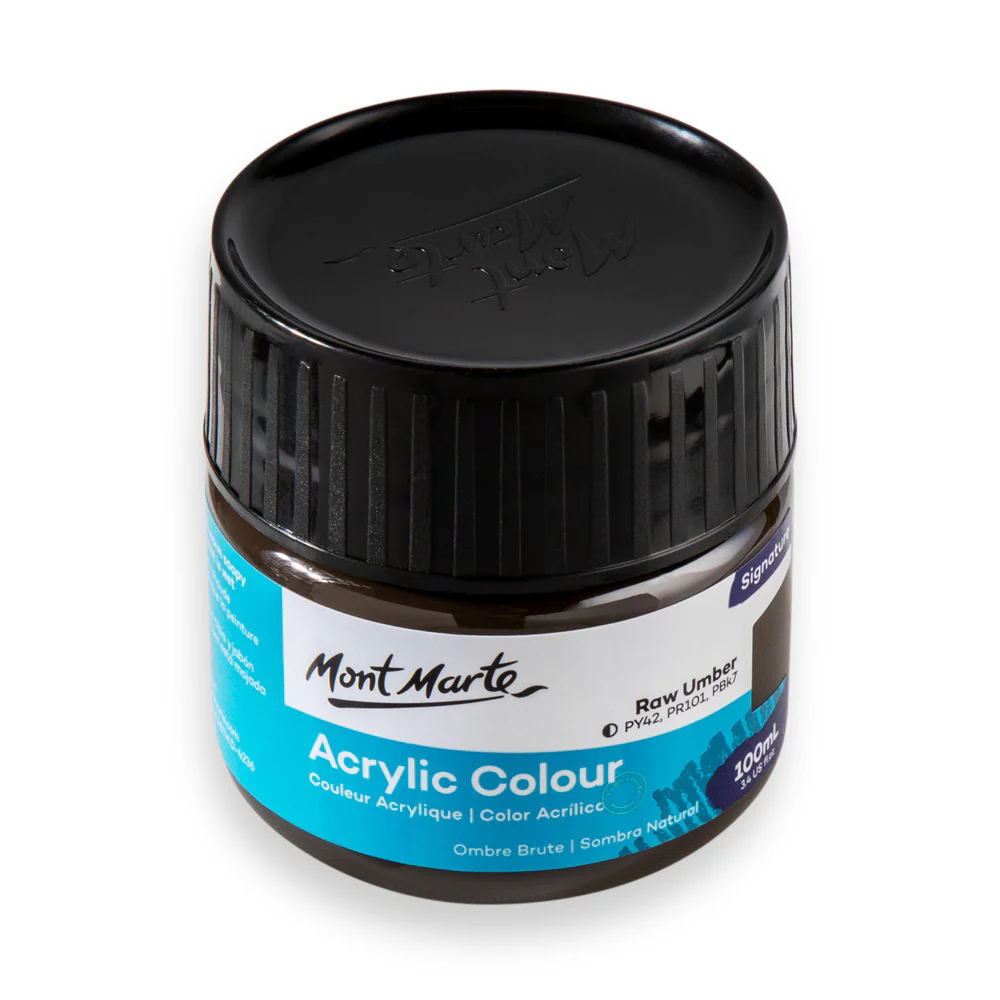 Acrylic Colour Paint Signature 100ml - Raw Umber - Image 3