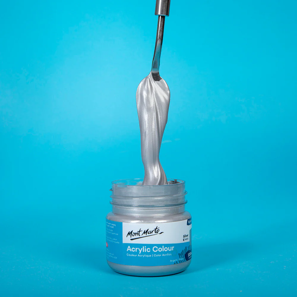 Acrylic Colour Paint Signature 100ml - Silver - Image 2