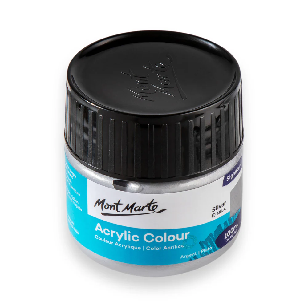 Acrylic Colour Paint Signature 100ml - Silver - Image 4