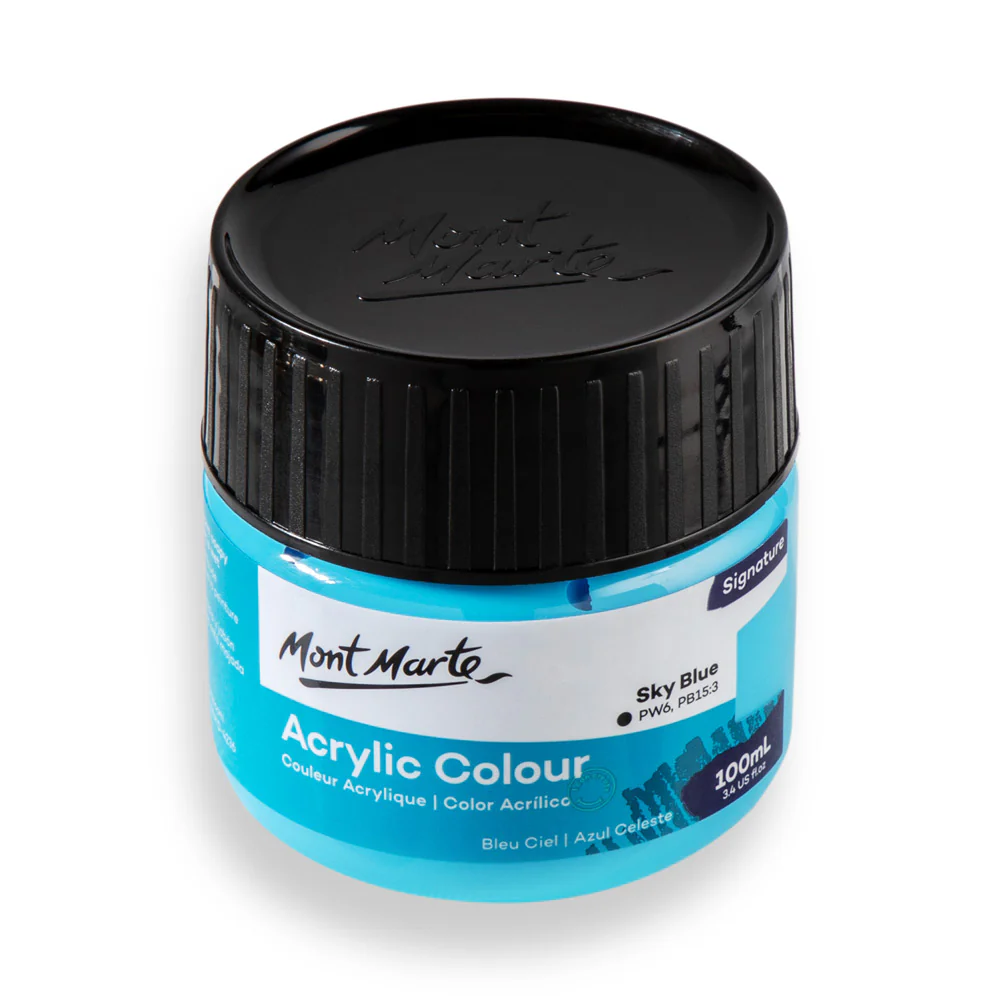 Acrylic Colour Paint Signature 100ml - Sky Blue - Image 3
