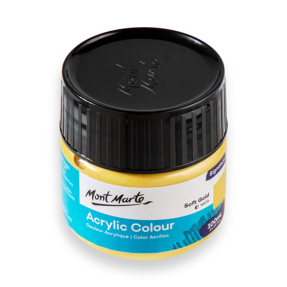 Acrylic Colour Paint Signature 100ml - Soft Gold - Image 4