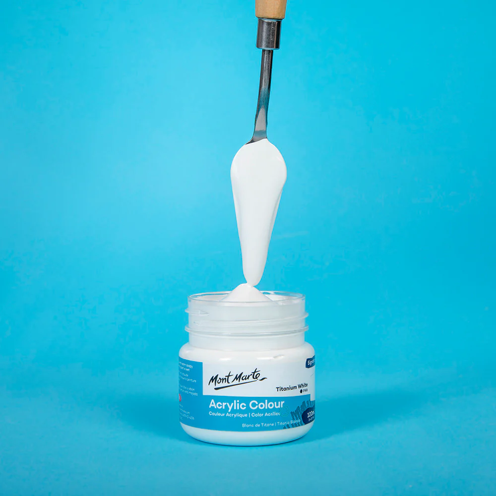 Acrylic Colour Paint Signature 100ml - Titanium White - Image 2