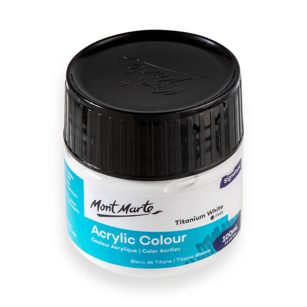 Acrylic Colour Paint Signature 100ml - Titanium White - Image 4