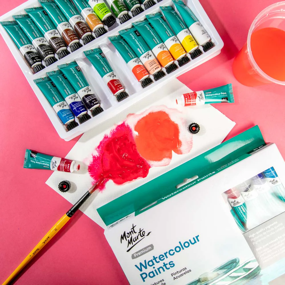 Watercolour Paints Premium 24pc x 8ml - Image 7