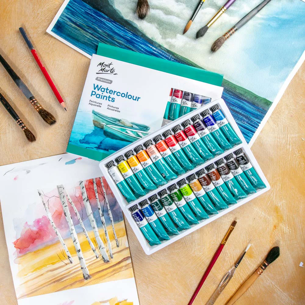 Watercolour Paints Premium 24pc x 8ml - Image 8