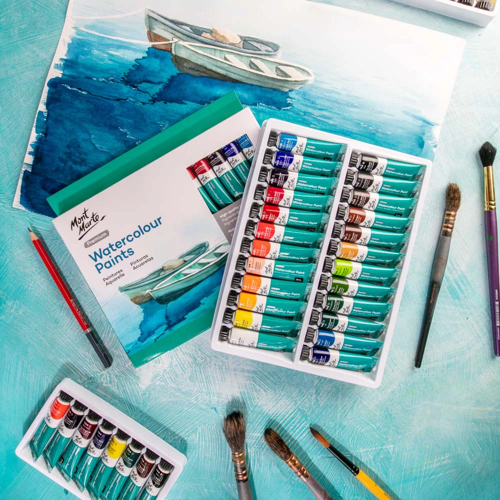Watercolour Paints Premium 24pc x 8ml - Image 9