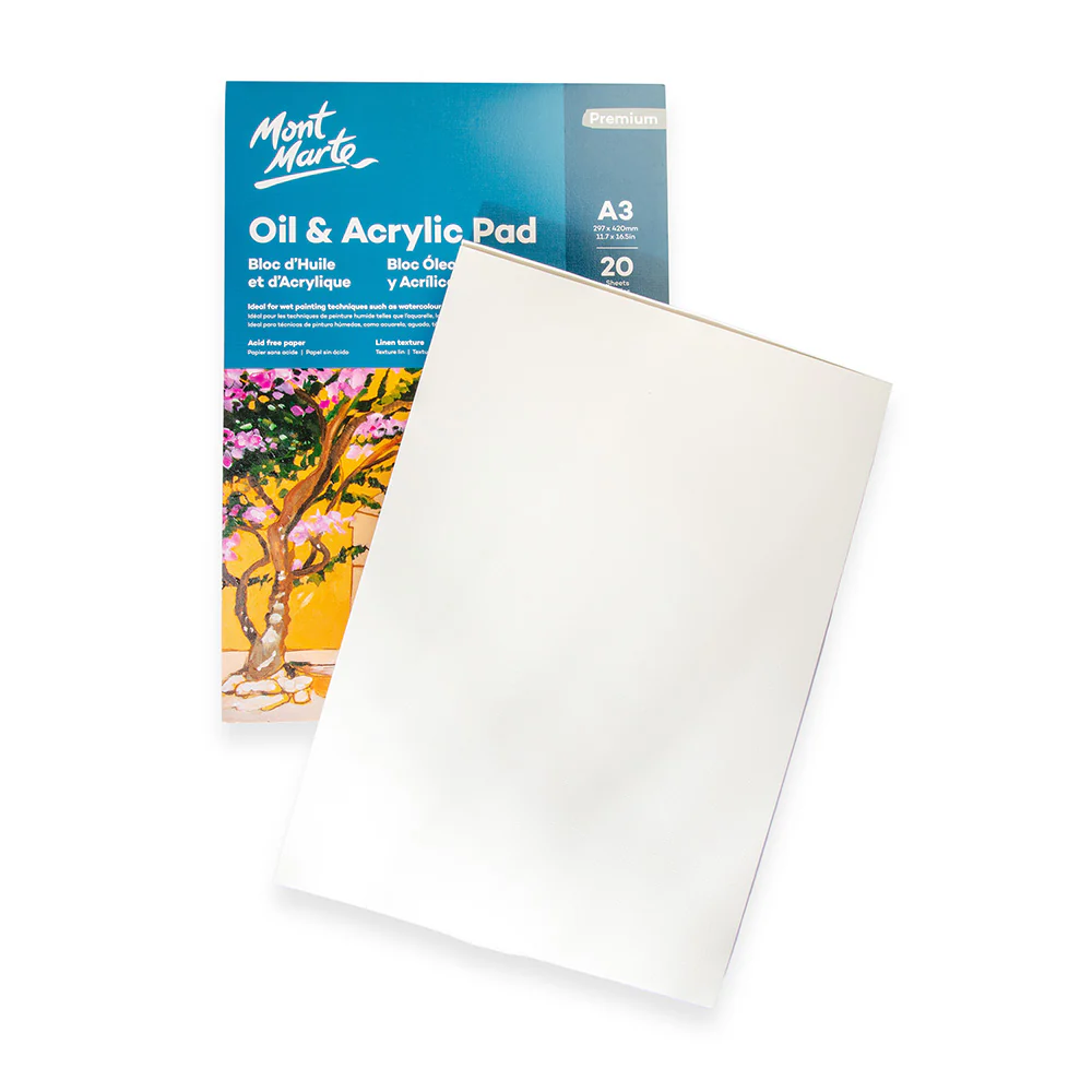 Oil & Acrylic Pad Premium A3 20 Sheets 350gsm - Image 2