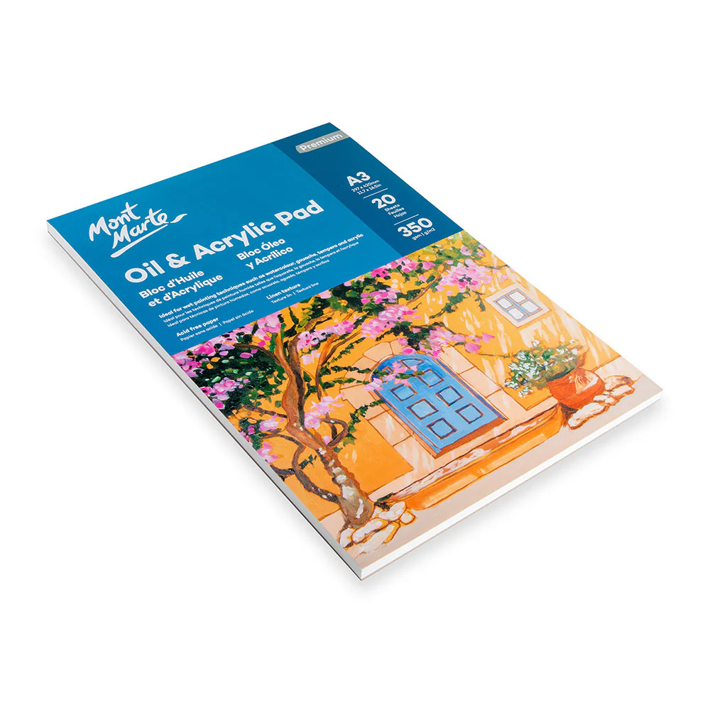 Oil & Acrylic Pad Premium A3 20 Sheets 350gsm - Image 3