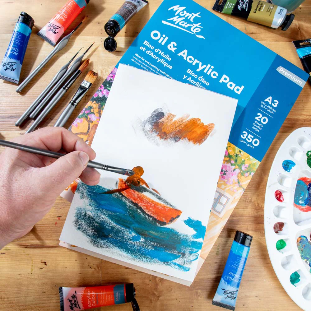 Oil & Acrylic Pad Premium A3 20 Sheets 350gsm - Image 8