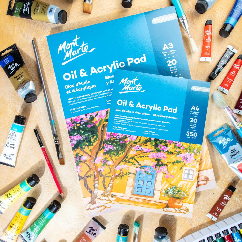 Oil & Acrylic Pad Premium A4 20 Sheets 350gsm - Image 8