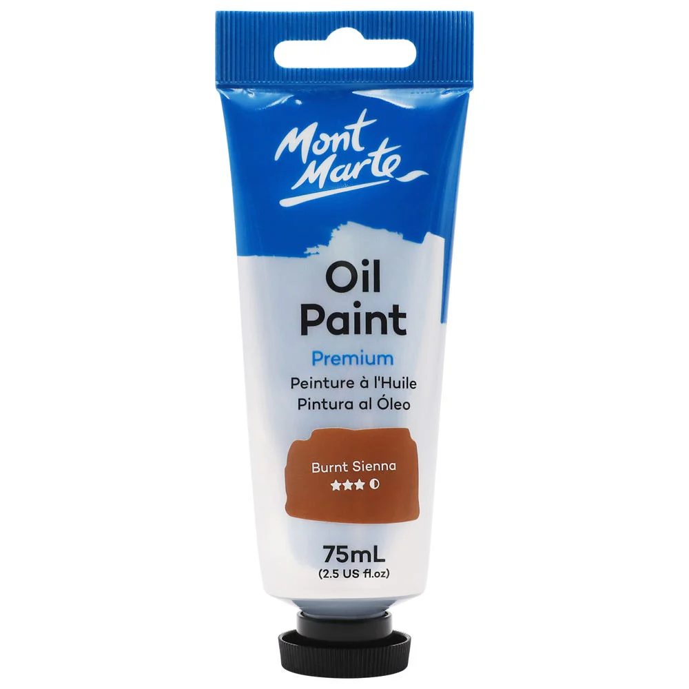 Oil Paint Premium 75ml Tube - Burnt Sienna