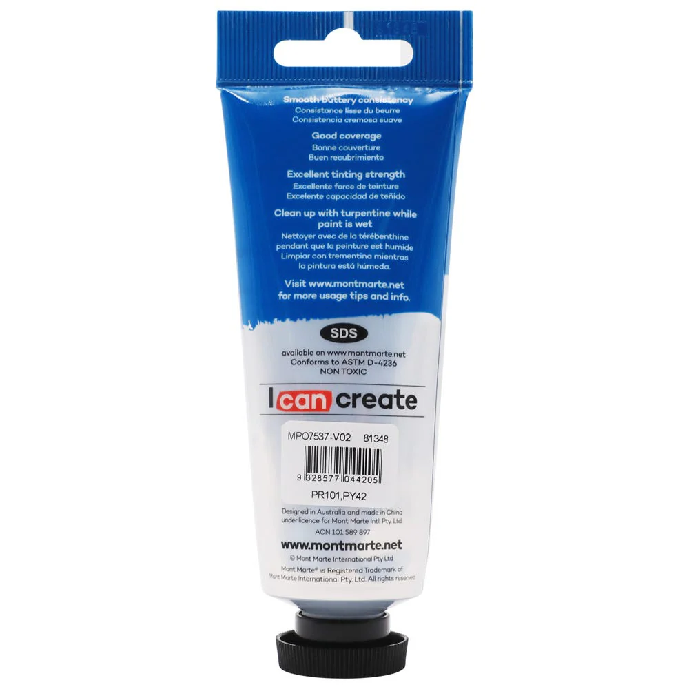 Oil Paint Premium 75ml Tube - Burnt Sienna - Image 2