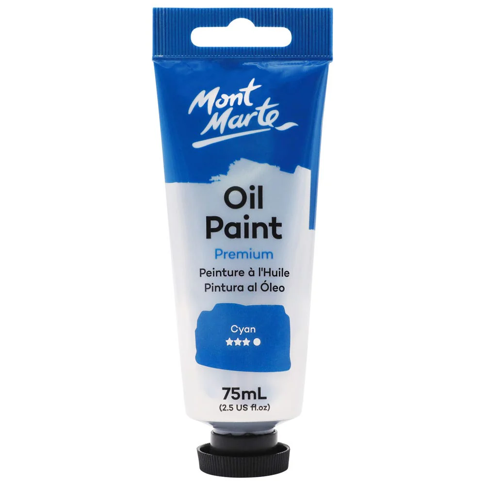 Oil Paint Premium 75ml Tube - Cyan