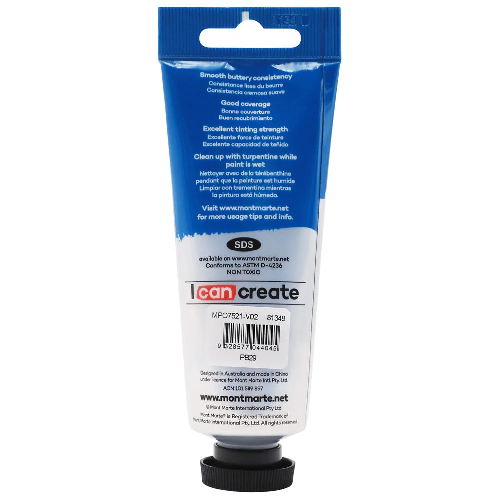 Oil Paint Premium 75ml Tube - Ultramarine Blue - Image 2
