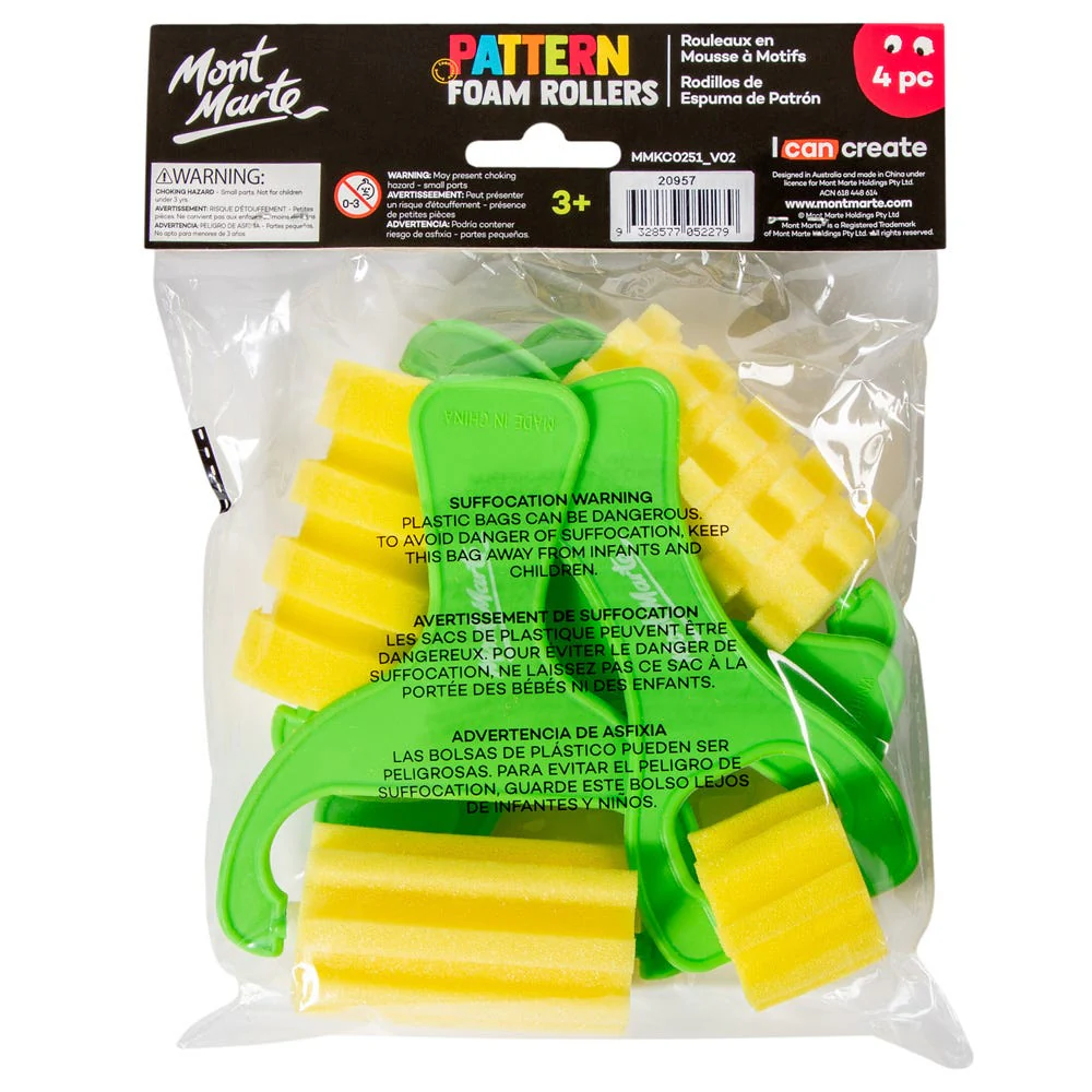 Pattern Foam Rollers 4pc - Image 3