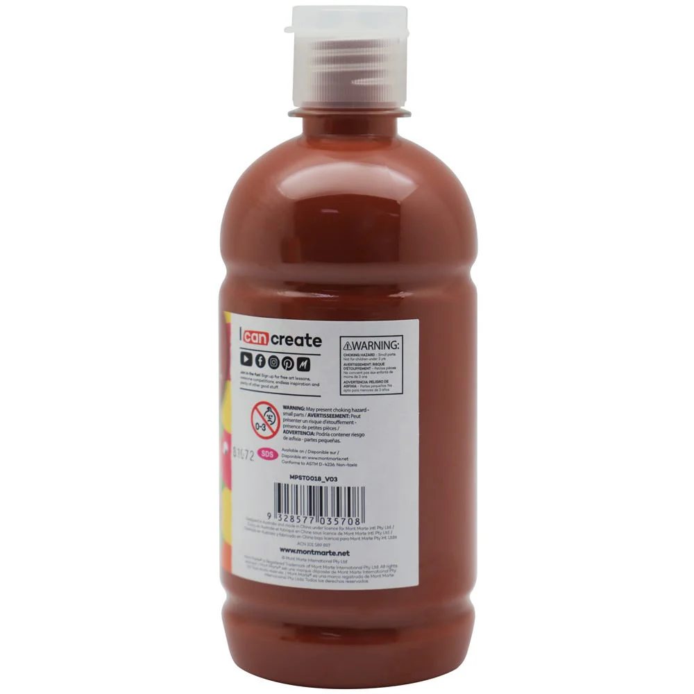 Poster Paint 500ml - Burnt Sienna - Image 2