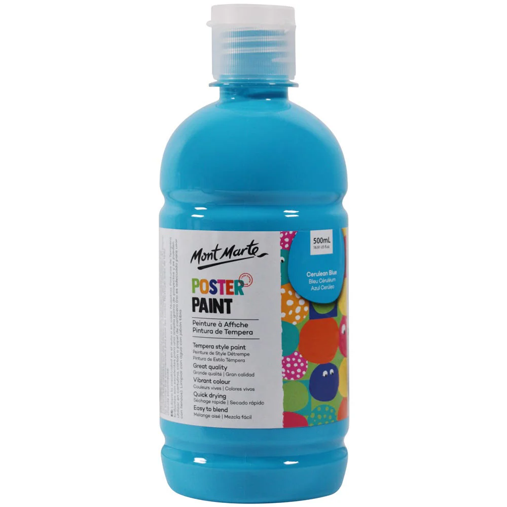 Poster Paint 500ml - Cerulean Blue