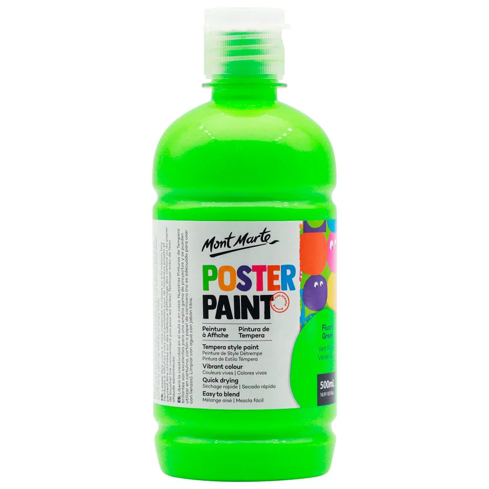 Poster Paint 500ml - Fluoro Green