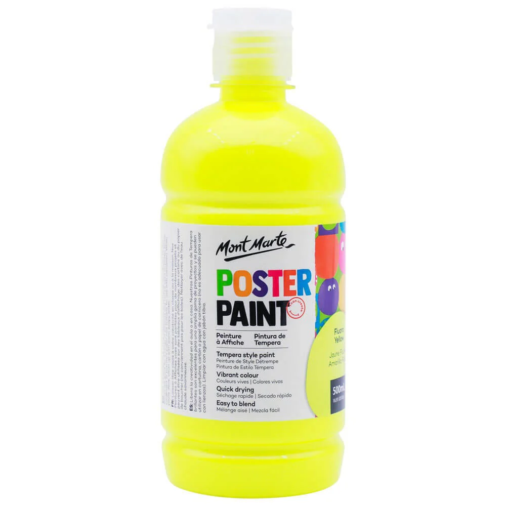Poster Paint 500ml - Fluoro Yellow