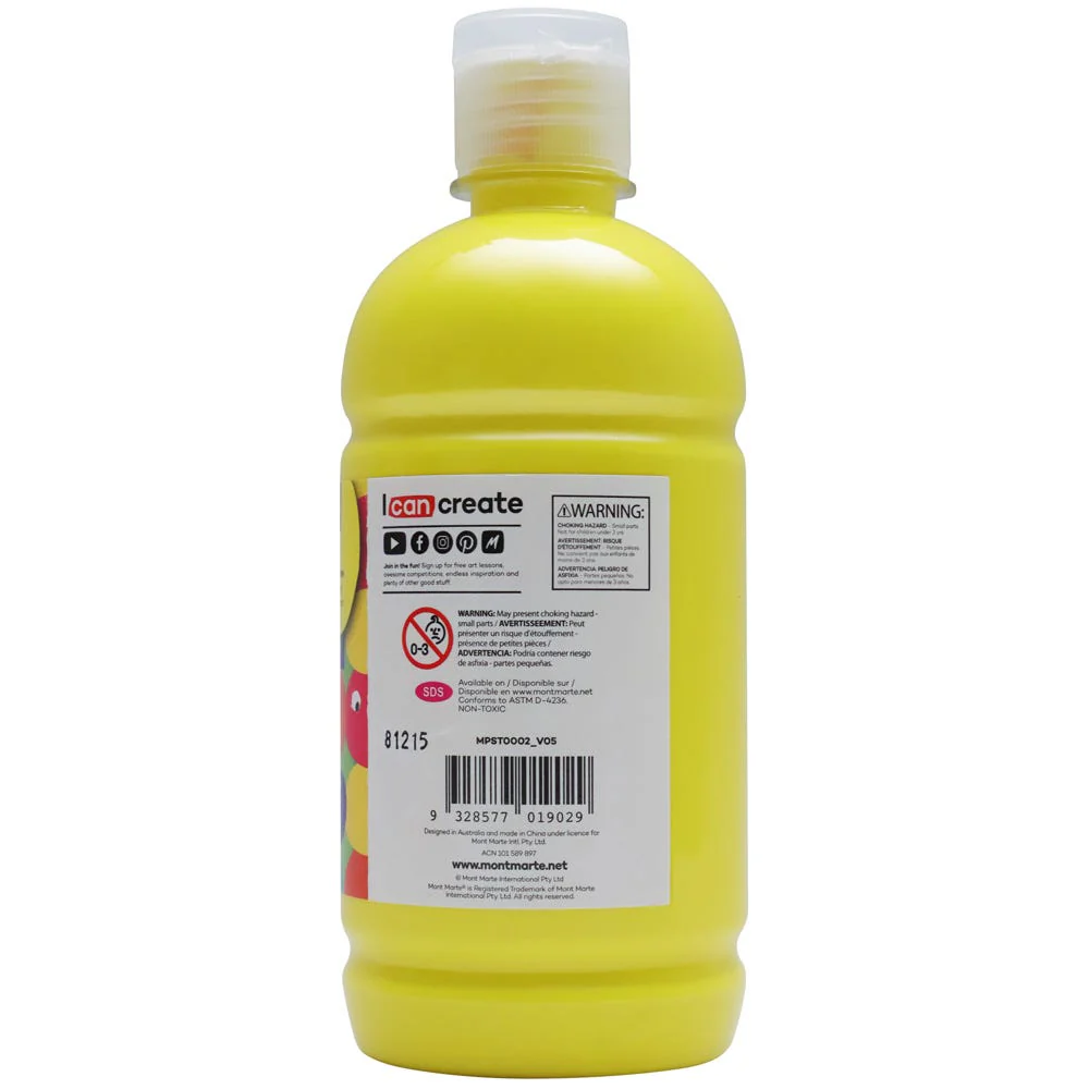 Poster Paint 500ml - Lemon Yellow - Image 2