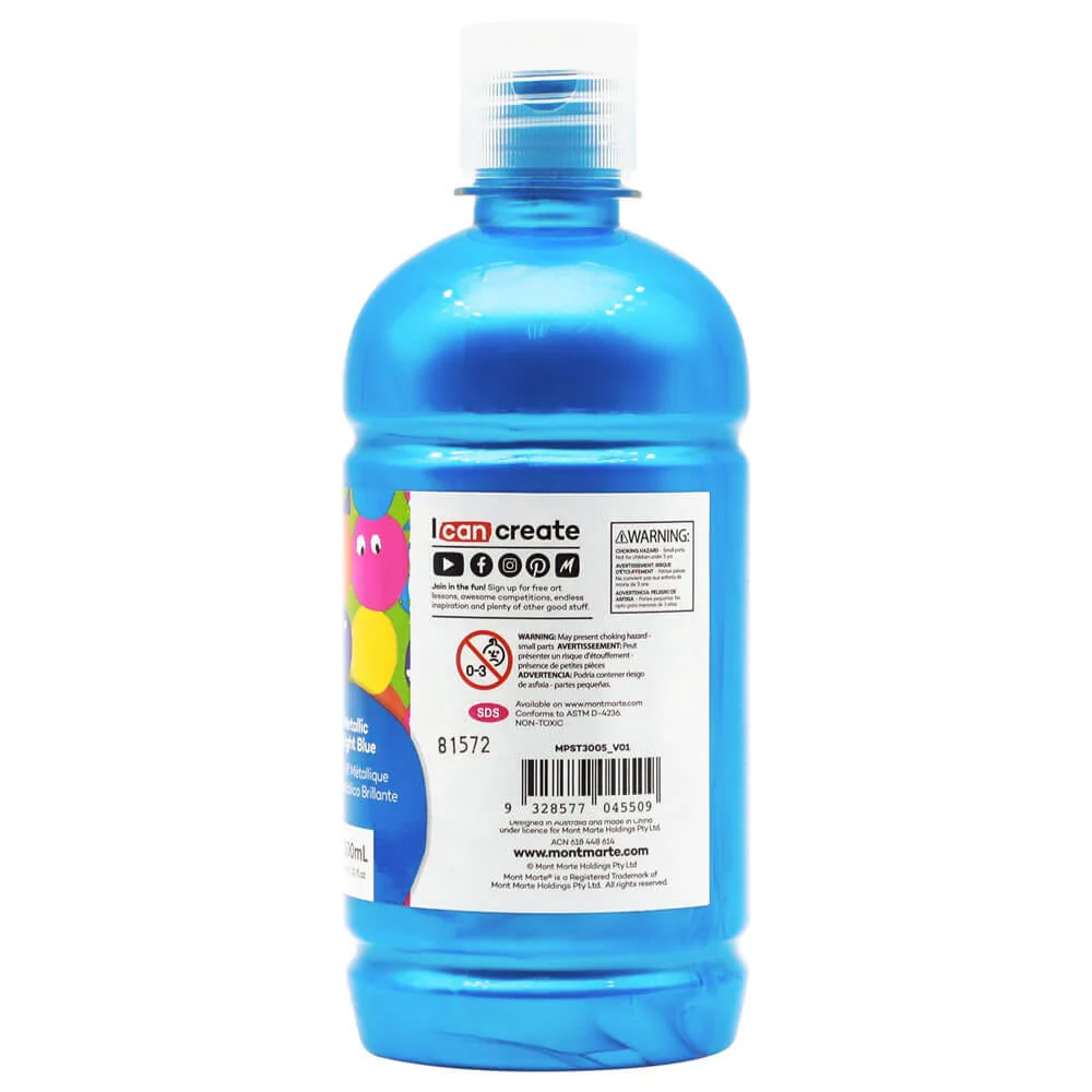 Poster Paint 500ml - Metallic Bright Blue - Image 2