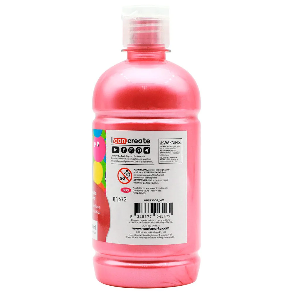 Poster Paint 500ml - Metallic Coral - Image 2