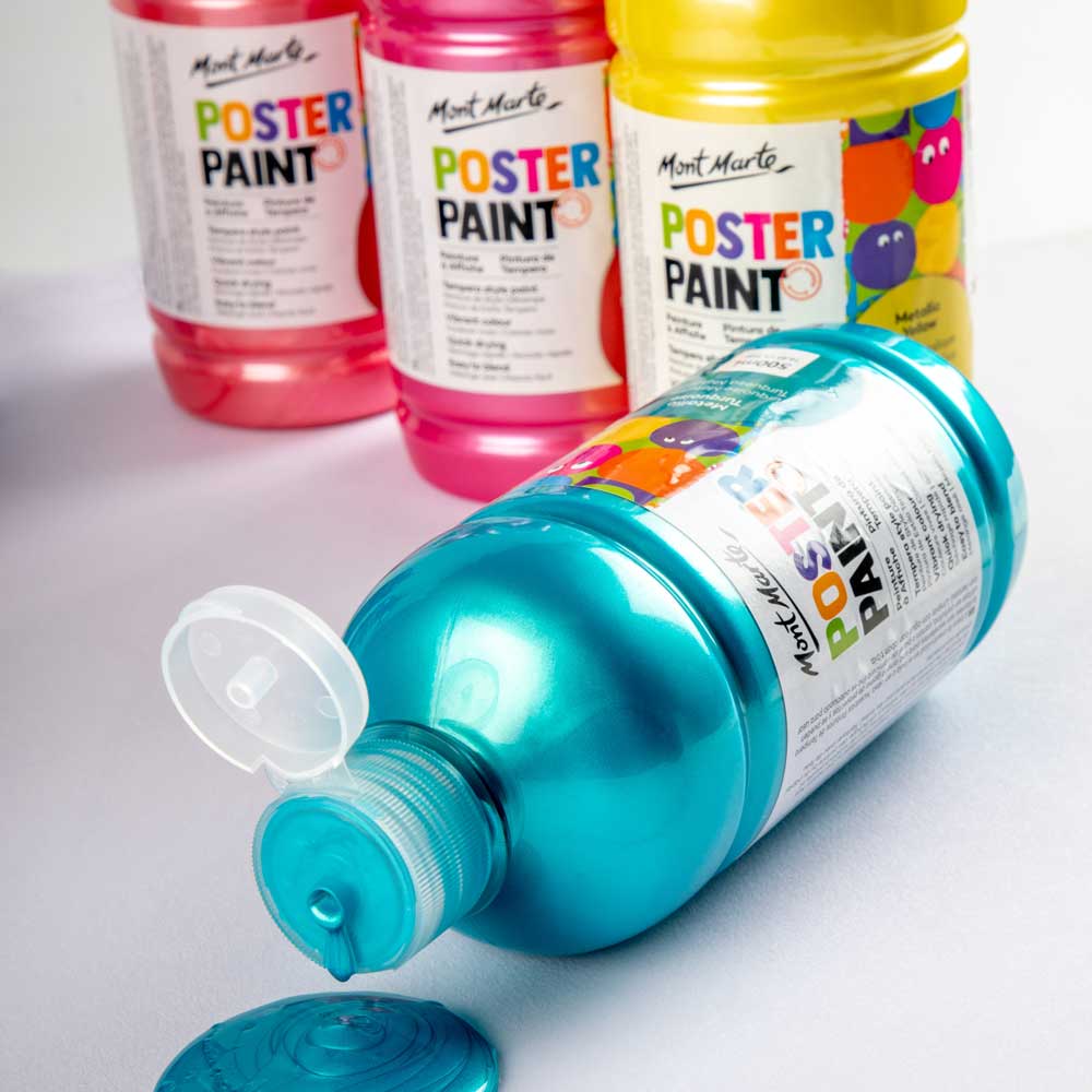 Poster Paint 500ml - Metallic Turquoise - Image 3
