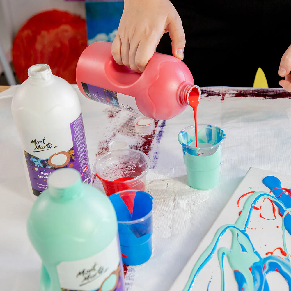 Pouring Acrylic Paint Premium 1L Bottle - Mint Green - Image 5