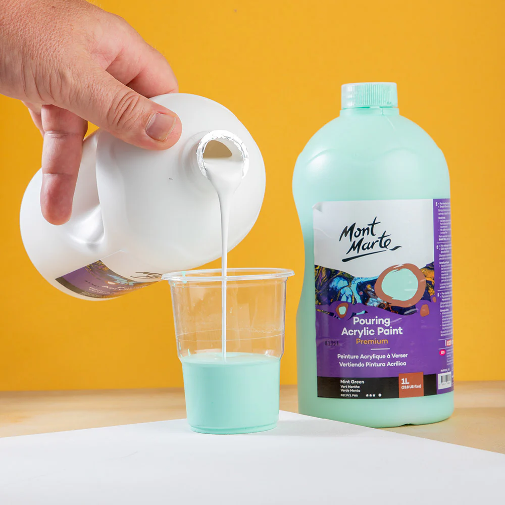 Pouring Acrylic Paint Premium 1L Bottle - Titanium White - Image 4
