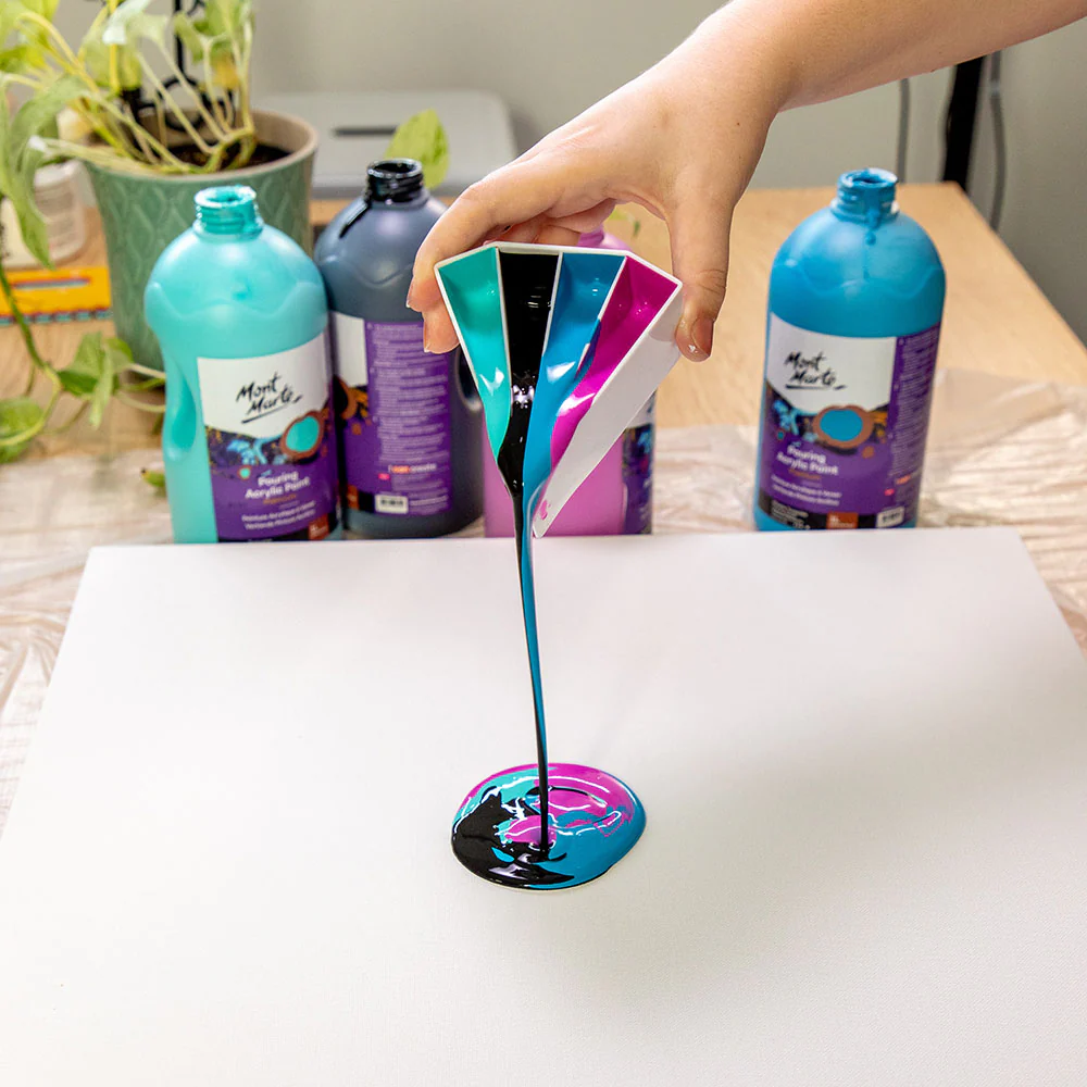 Pouring Acrylic Paint Premium 1L Bottle - Turquoise - Image 7