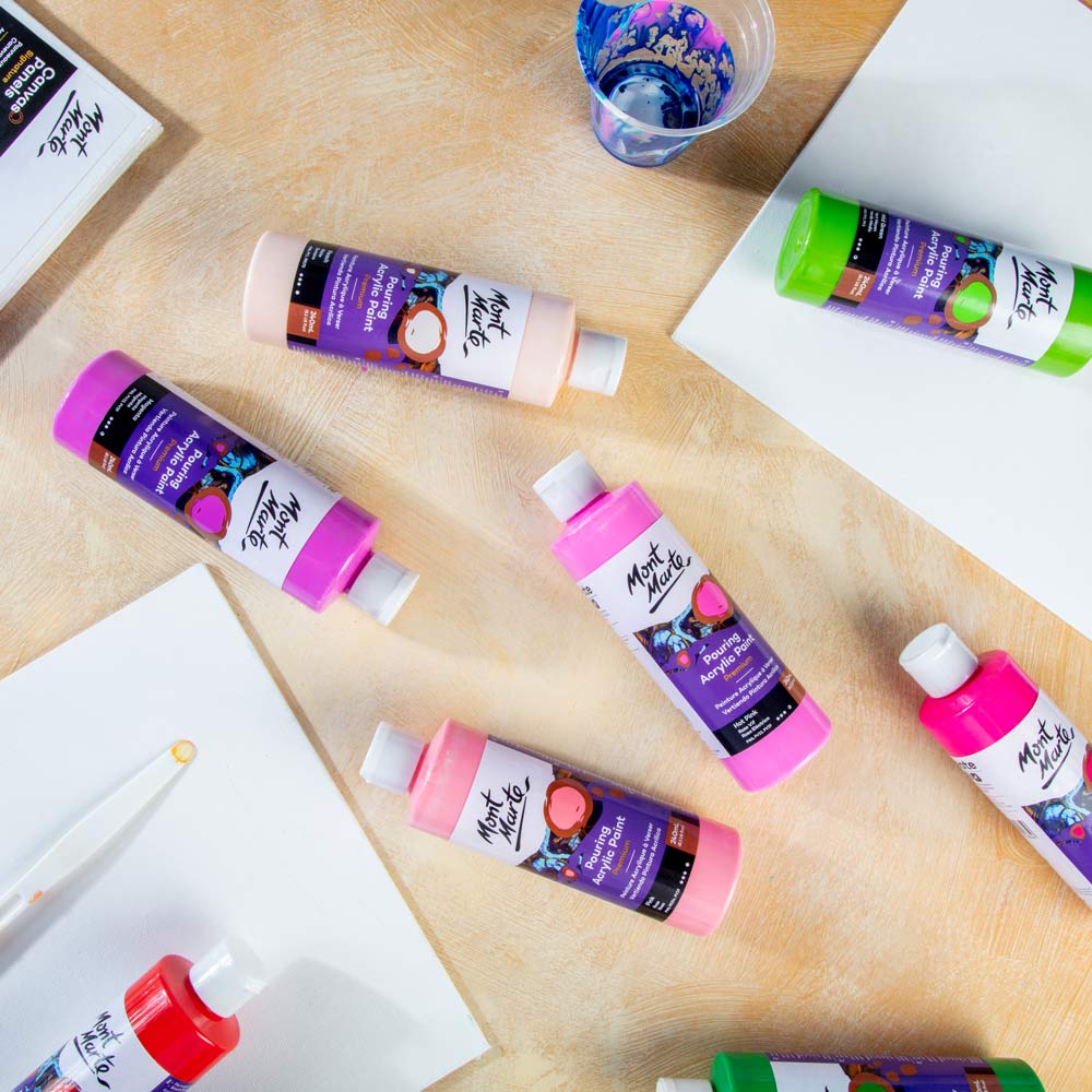 Pouring Acrylic Paint Premium 240ml - Hot Pink - Image 9