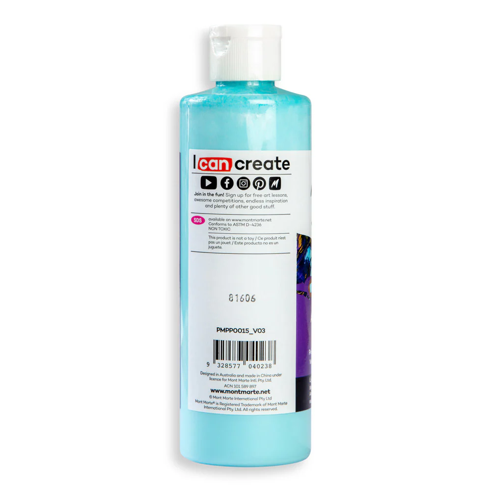 Pouring Acrylic Paint Premium 240ml - Light Blue - Image 3