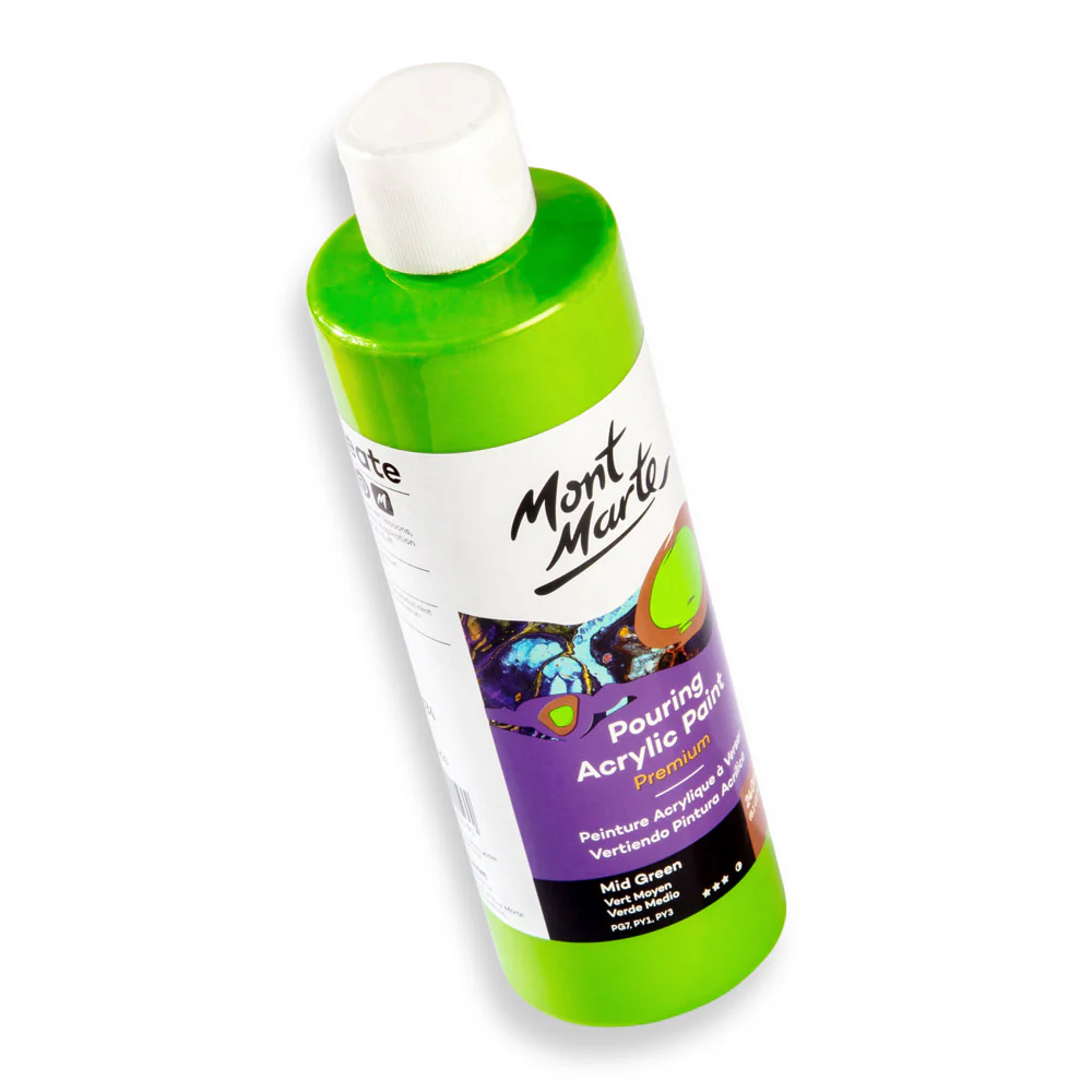 Pouring Acrylic Paint Premium 240ml - Mid Green - Image 2