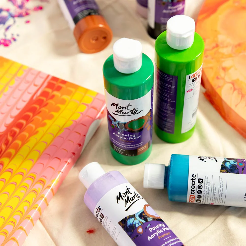Pouring Acrylic Paint Premium 240ml - Mid Green - Image 6