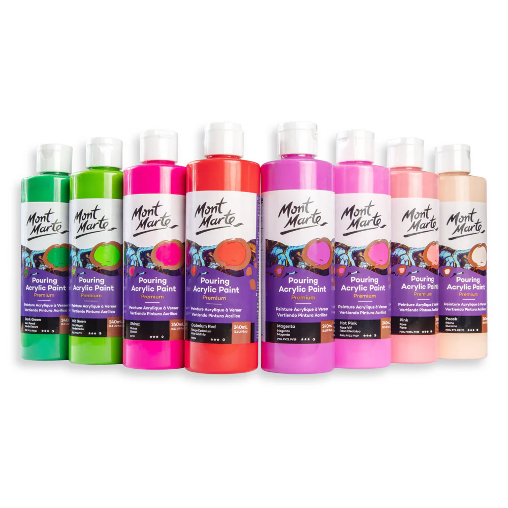 Pouring Acrylic Paint Premium 240ml - Peach - Image 4