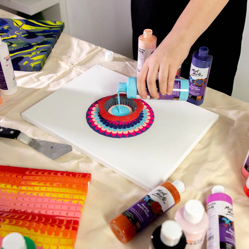 Pouring Acrylic Paint Premium 240ml - Peach - Image 6