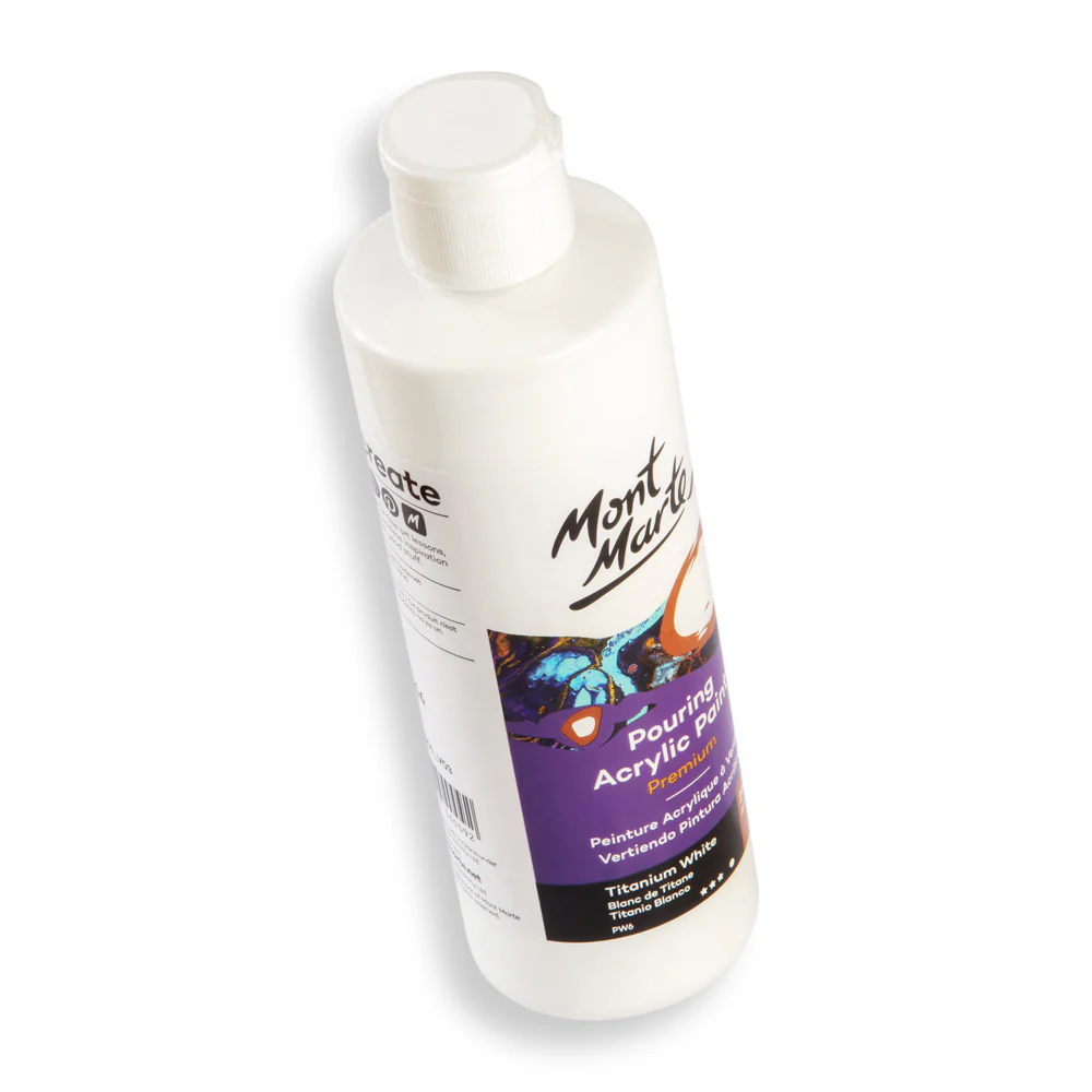 Pouring Acrylic Paint Premium 240ml - Titanium White - Image 2