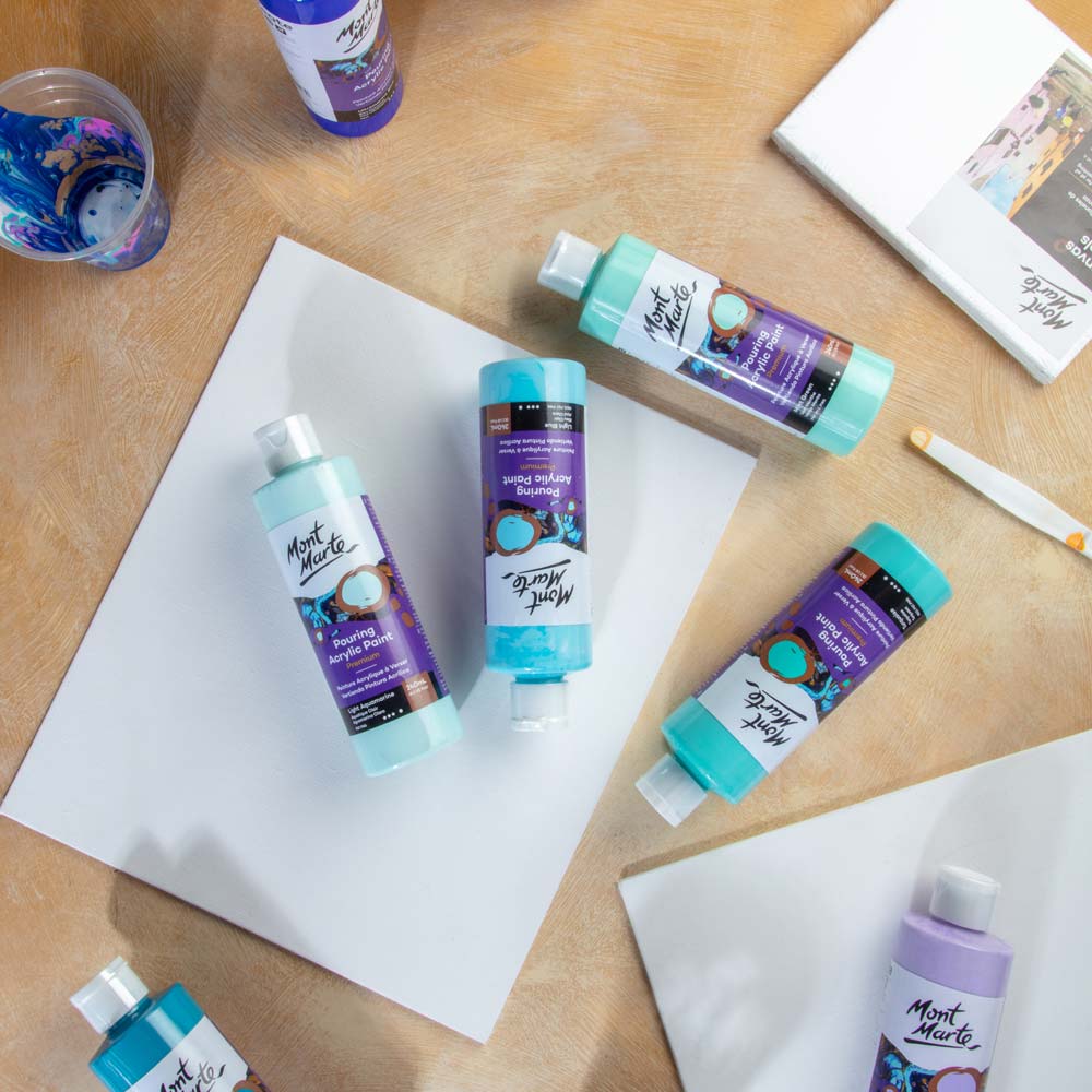 Pouring Acrylic Paint Premium 240ml - Turquoise - Image 8