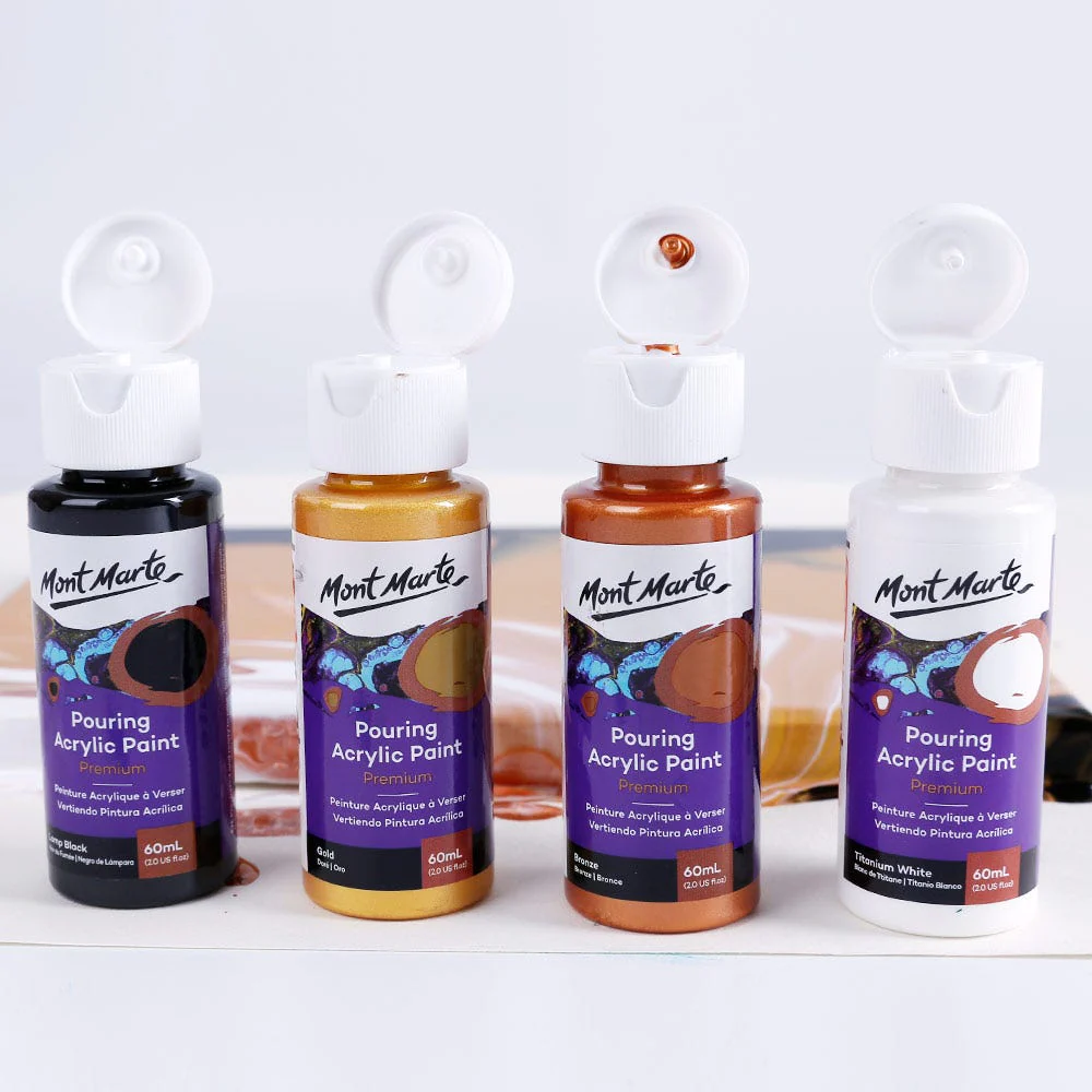 Pouring Acrylic Paint Set Premium 4pc x 60ml - Celestial - Image 5