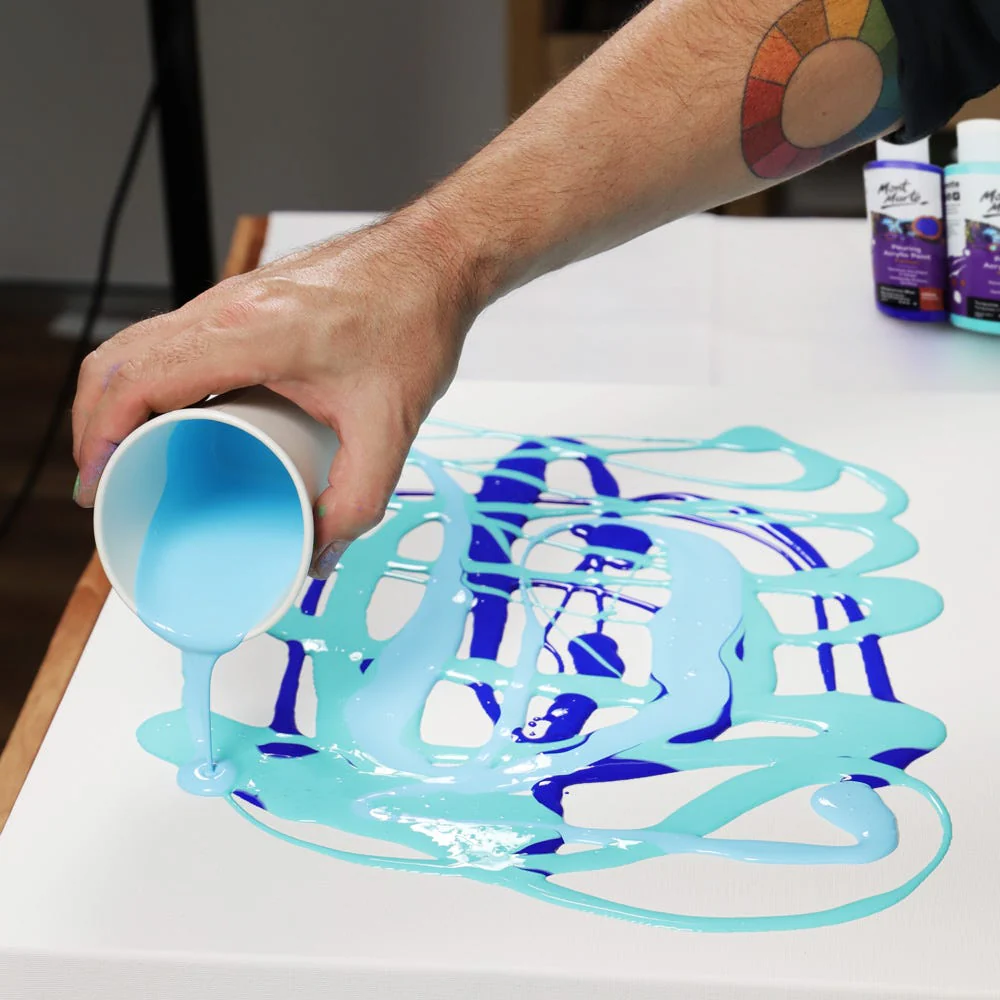 Pouring Acrylic Paint Set Premium 4pc x 120ml - Marina - Image 5