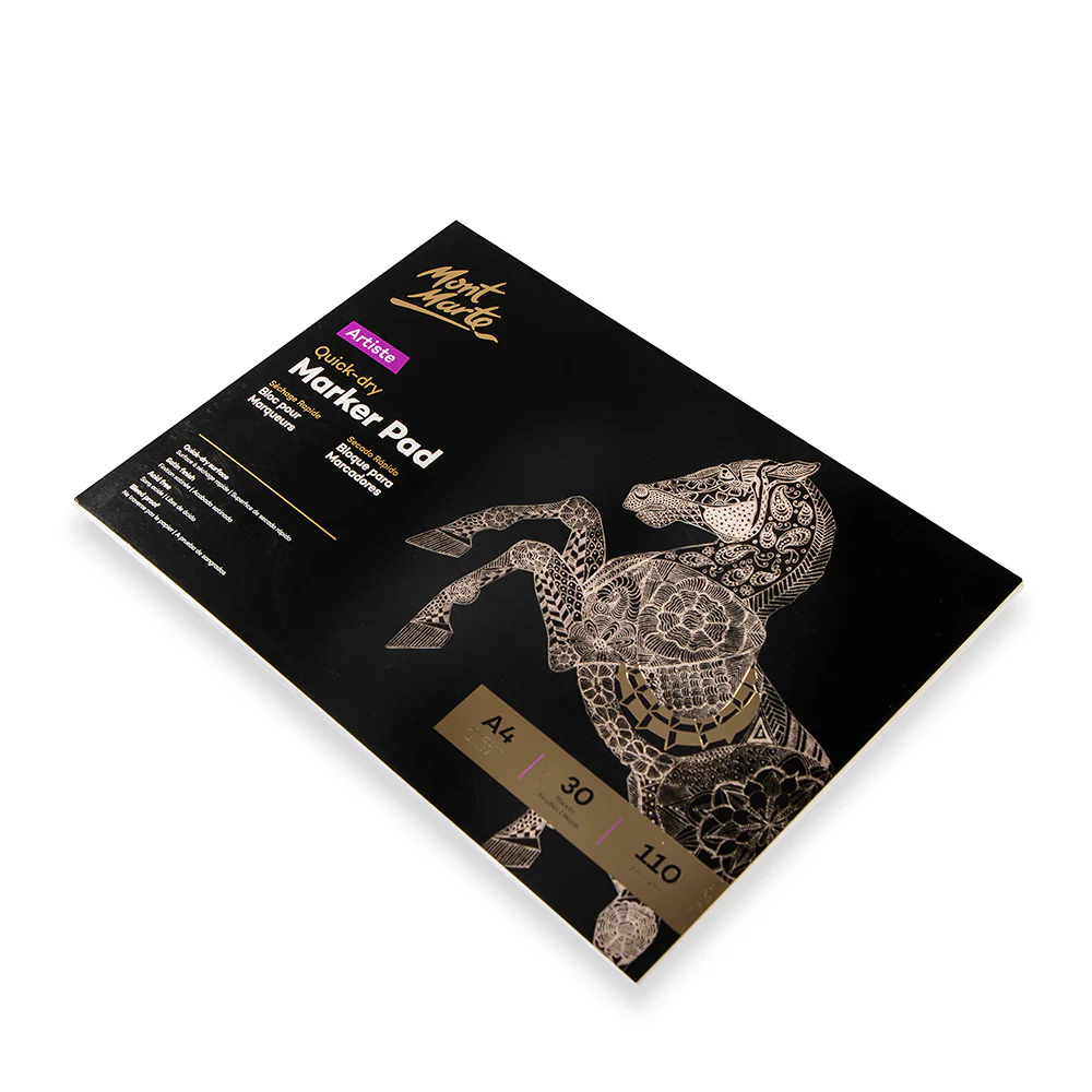 Quick Dry Marker Pad Artiste A4 30 Sheets 110gsm - Image 3